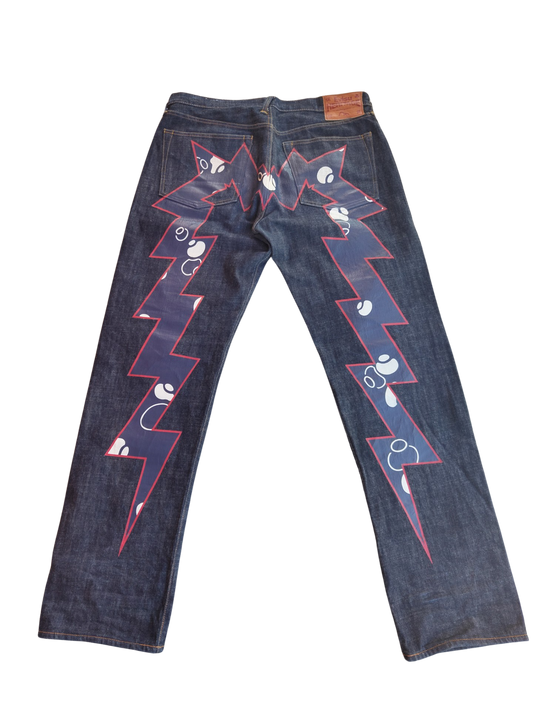 Evisu thunderbolt daicock denim jeans