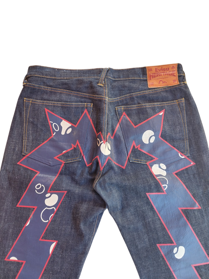 Evisu thunderbolt daicock denim jeans