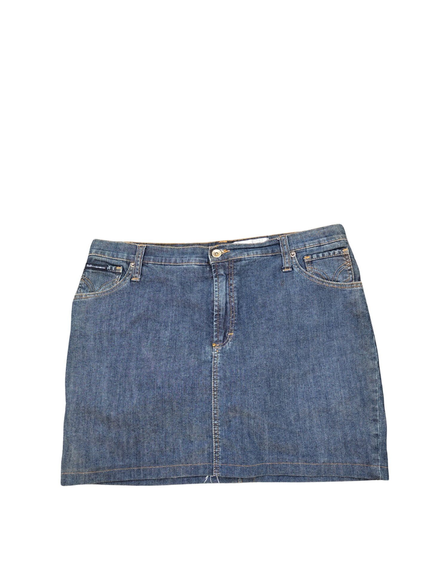 D&G logo denim skirt