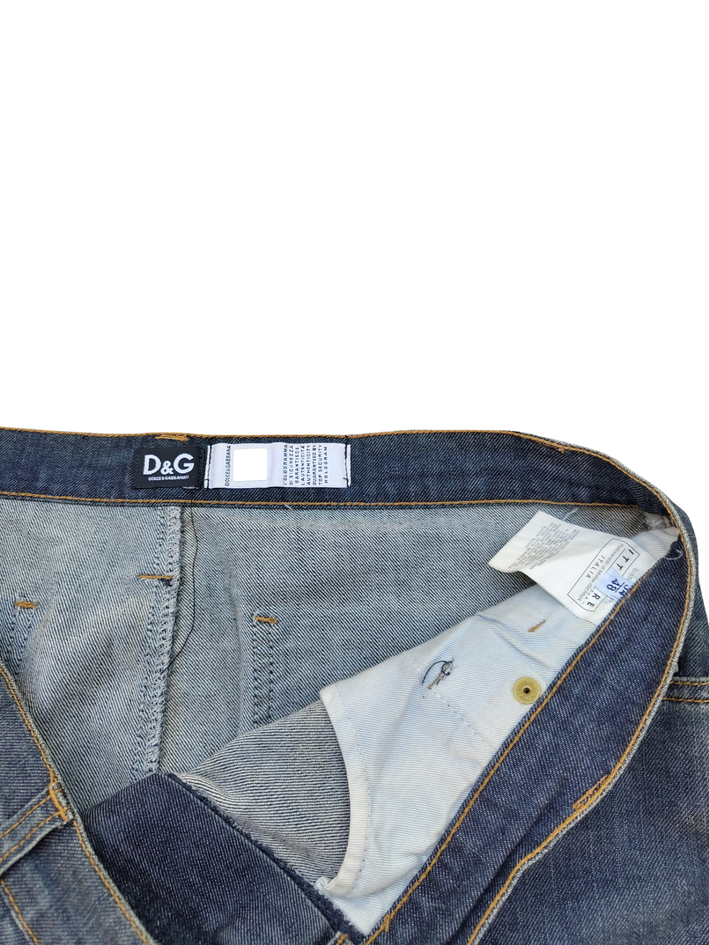D&G logo denim skirt
