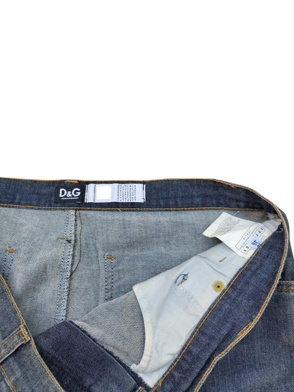 D&G logo denim skirt