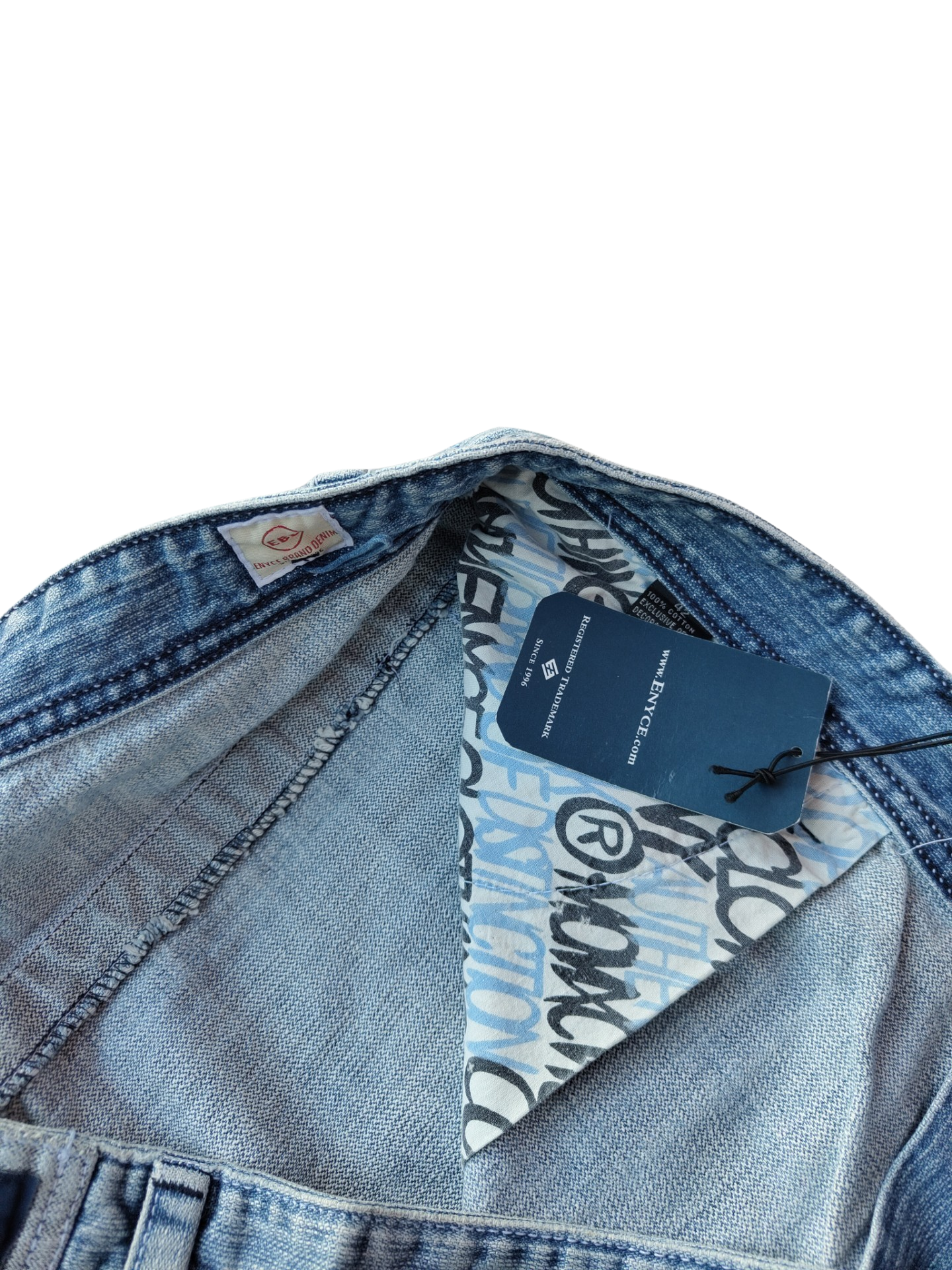 Enyce jeans split logo light blue