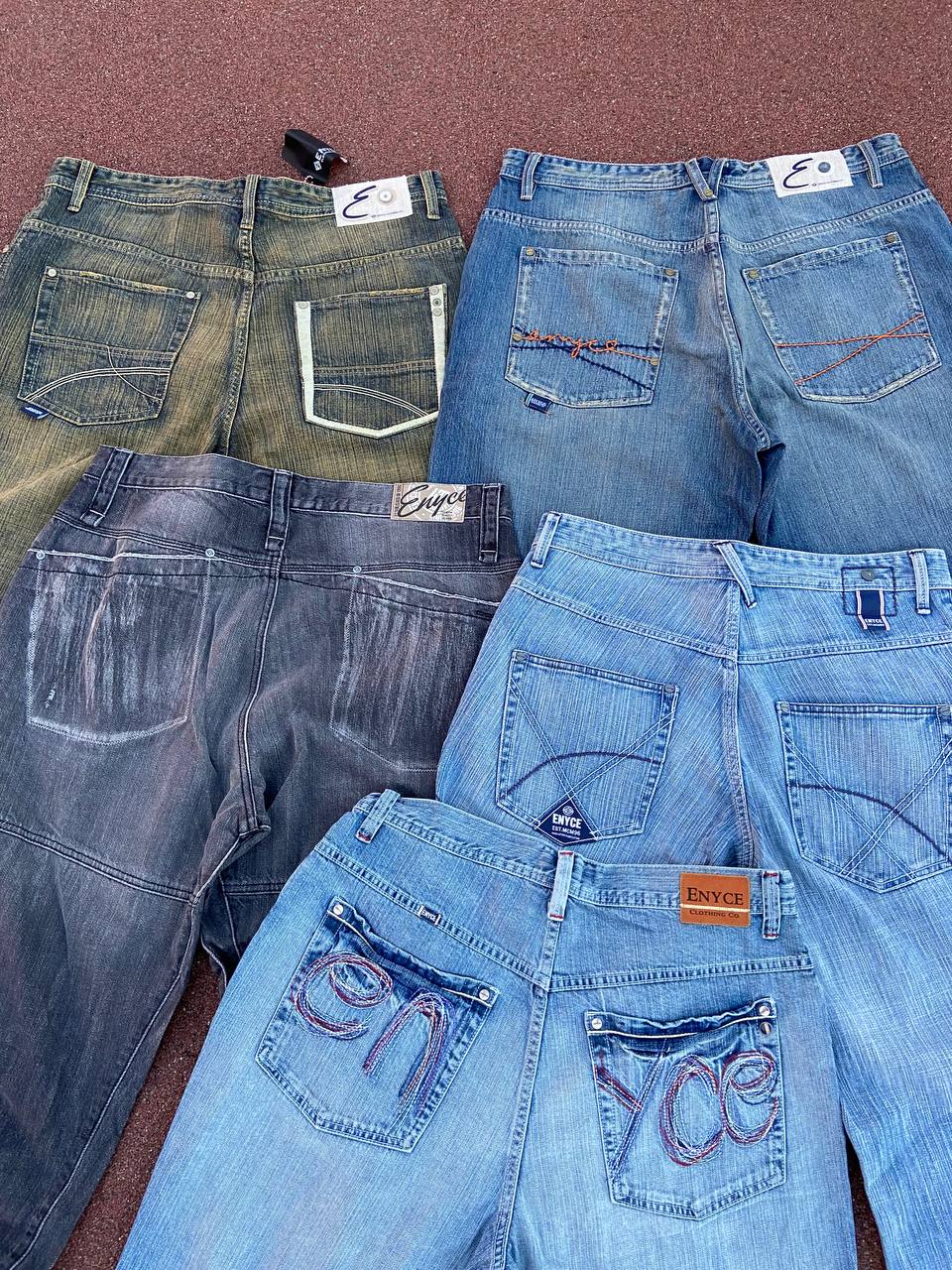 Enyce jeans split logo light blue