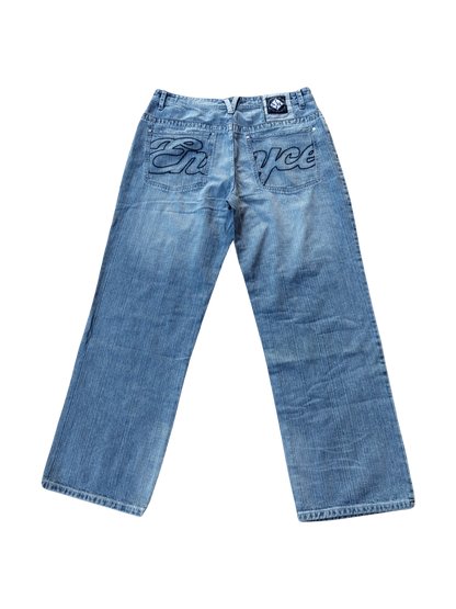 Enyce jeans split logo light blue