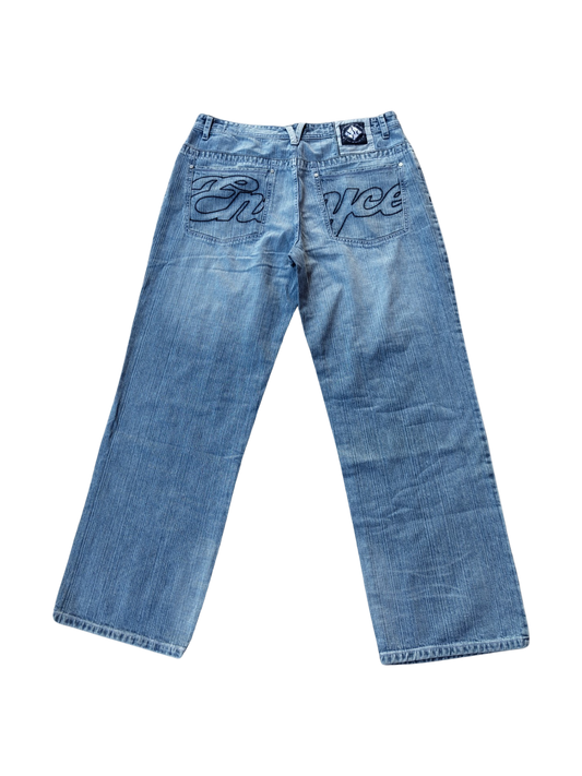 Enyce jeans split logo light blue