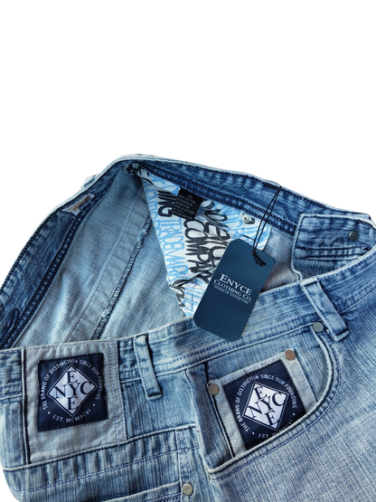 Enyce jeans split logo light blue